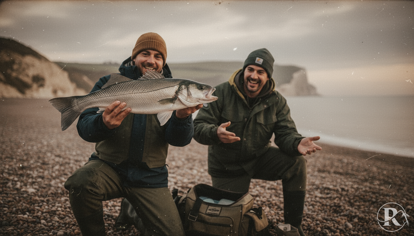 Catch reports - guide and client celebrating a catch