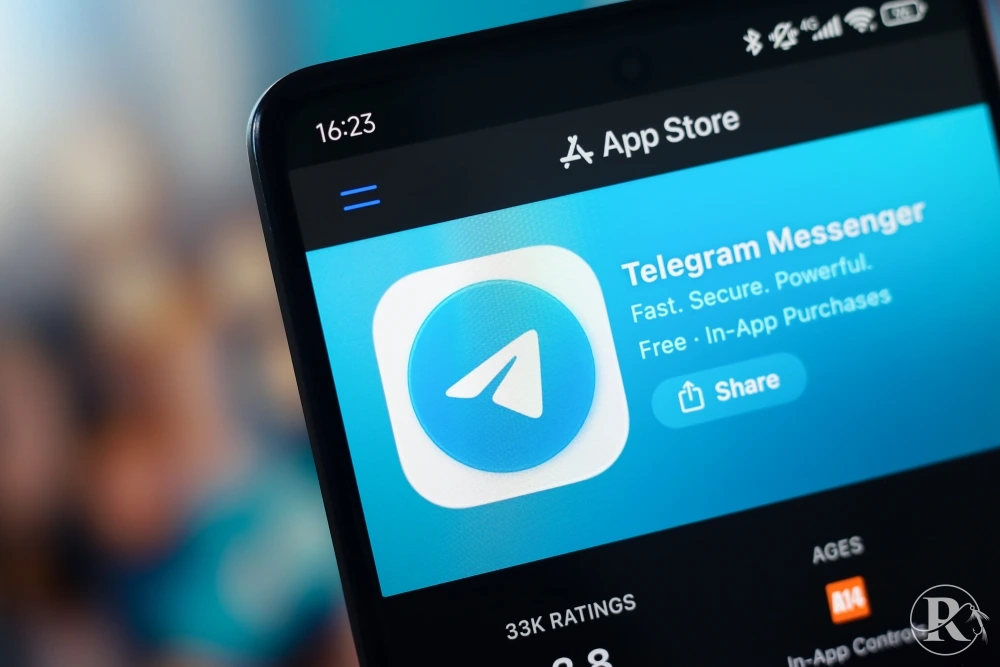 Telegram app on smartphone for captains using Reelzy integration